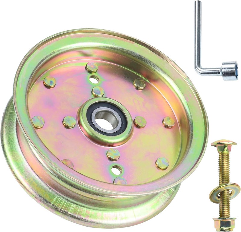 POSFLAG 589766102 Husqvarna Idler Pulley Replaces Husqvarna 539132728 Deck Idler Pulley, 539132728 Husqvarna Idler Pulley, 589766101, 539-132728, 539 13 27-28 for Husqvarna MZ61, RZ46I, MZ 52 Tractors - Image 1